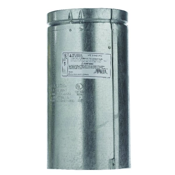 Selkirk 6 in. D X 12 in. L Aluminum Round Gas Vent Pipe 186082